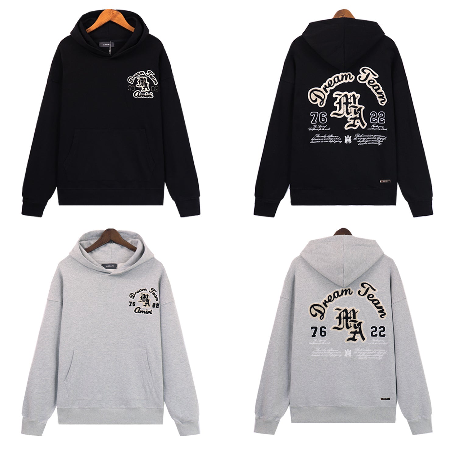 Amiri Hoodie AMI Letter Pullover Hooded Sweater Men and Women