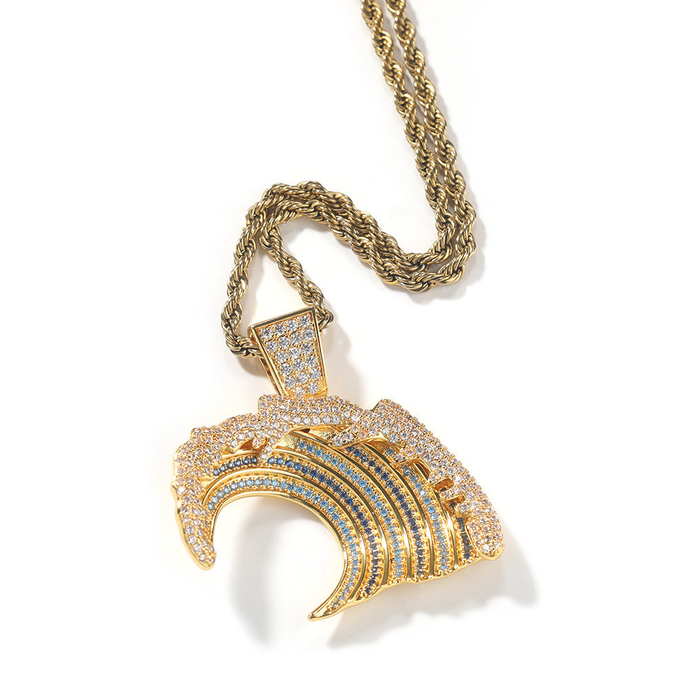 Jewelry Diamond Wave Hipster Pendant ins Pendant Spectrum St. Valentine's Jesus Pieces