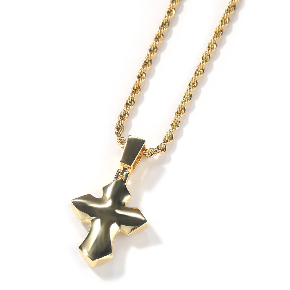 Jewelry Cross Pendant Miniature Zircon Vintage Crosses St. Valentine's Spectrum