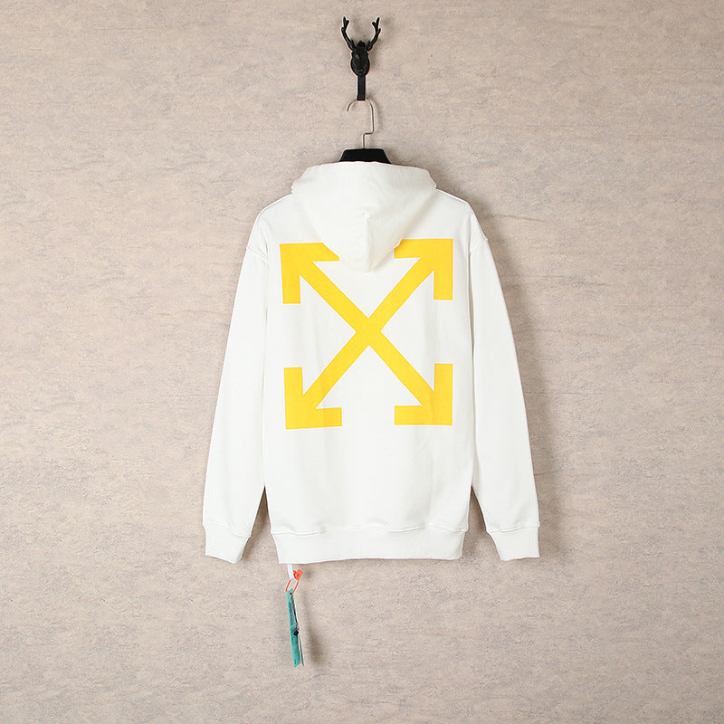 OW  hoodie oil painting series pattern arrow hooded