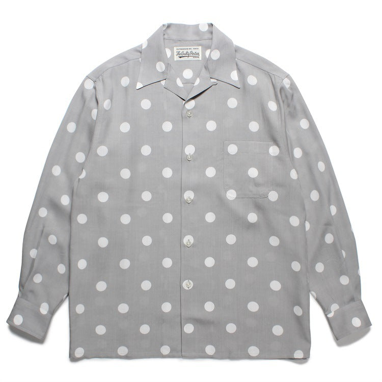 GUILTYPARTIES TIGER Long sleeved shirt plaid striped Hawaiian long-sleeved shirt