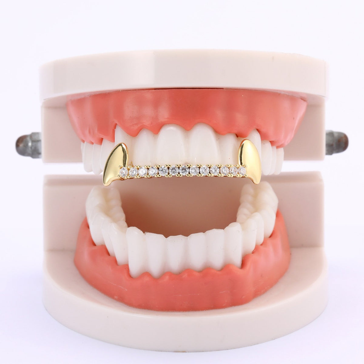 Grillz Hip-Hop Rock Hip Hop Zirconium Trim Braces TeethGrillz Real Gold Plated Braces