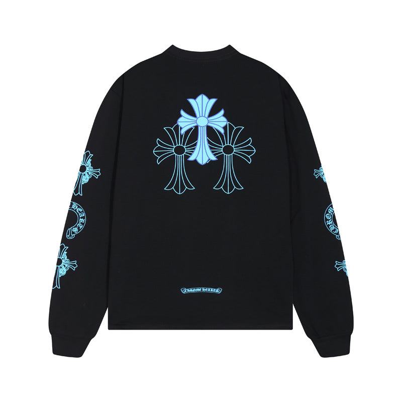 CHH  Heart Long Sleeve Shirt Unisex Fashion Loose Long Sleeve Shirt
