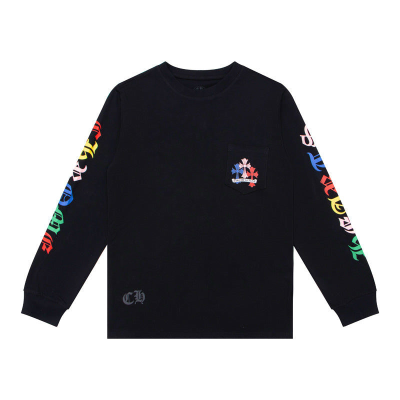 CHH  Heart Long Sleeve Shirt Unisex Fashion Loose Long Sleeve Shirt
