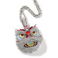 Jewelry Vintage Creative Lion Dance Hip Hop Copper Inlaid Zircon Colored Lion Head Necklace Far East Spectrum Animal St. Valentine's