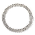 Bracelet Cuban Chain Necklace Alloy Full Diamond Hip Hop Rap St. Valentine's Spectrum