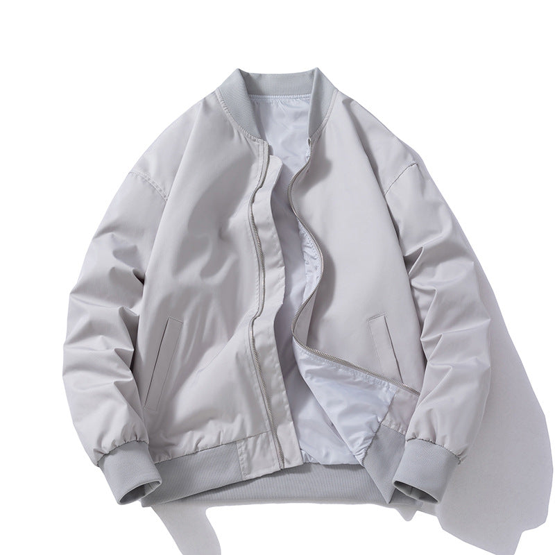 Mens Vintage Jackets Hong Kong Style Dragon Pattern Splicing Baseball Jacket