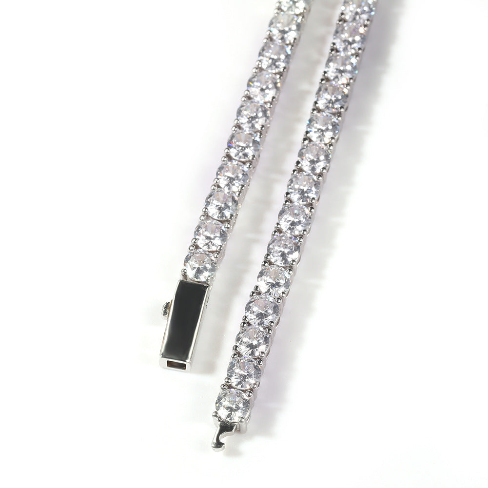 Bracelet 4MM Copper Zircon Spring Fashion Diamond Bracelet Jesus Pieces Royalty