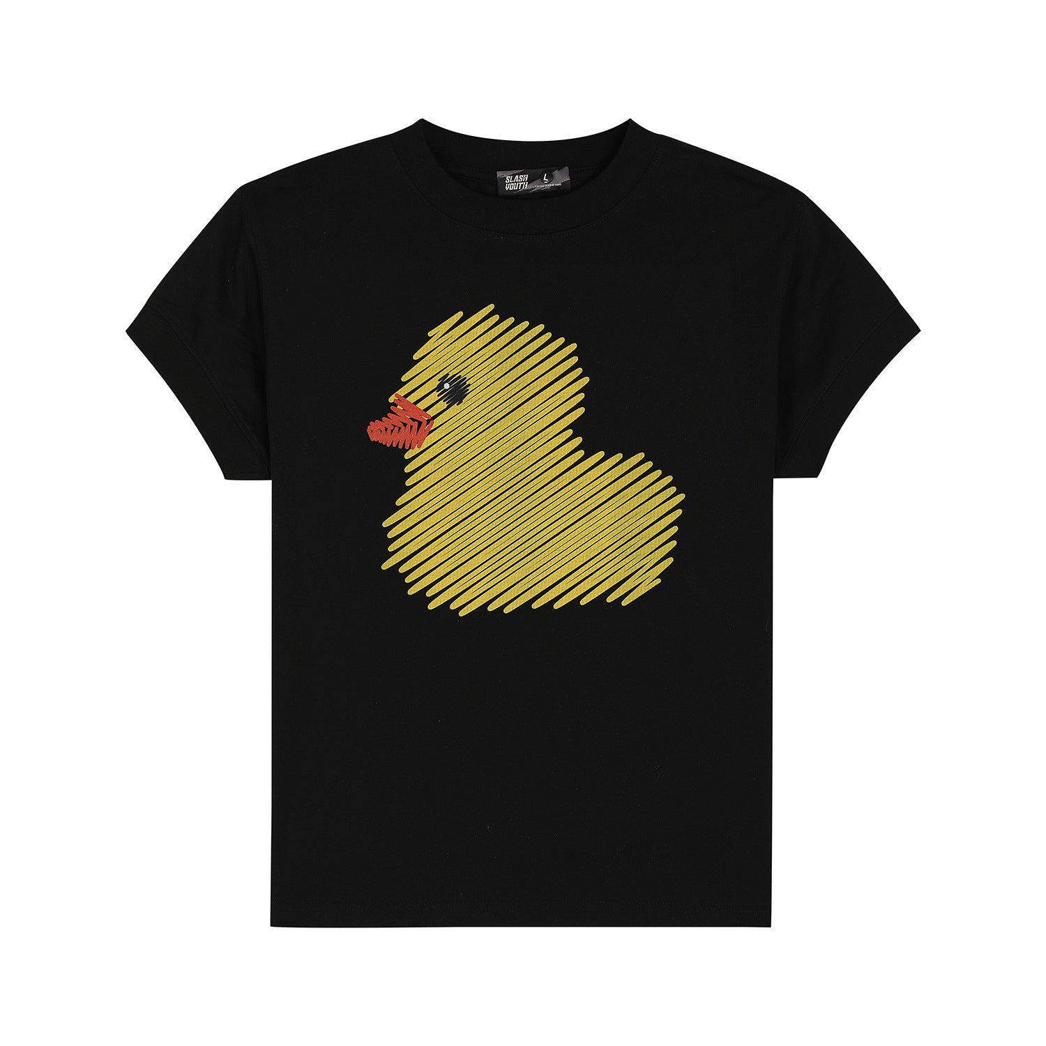 High-quality pure cotton T-shirt with small fly sleeves and slim shoulders