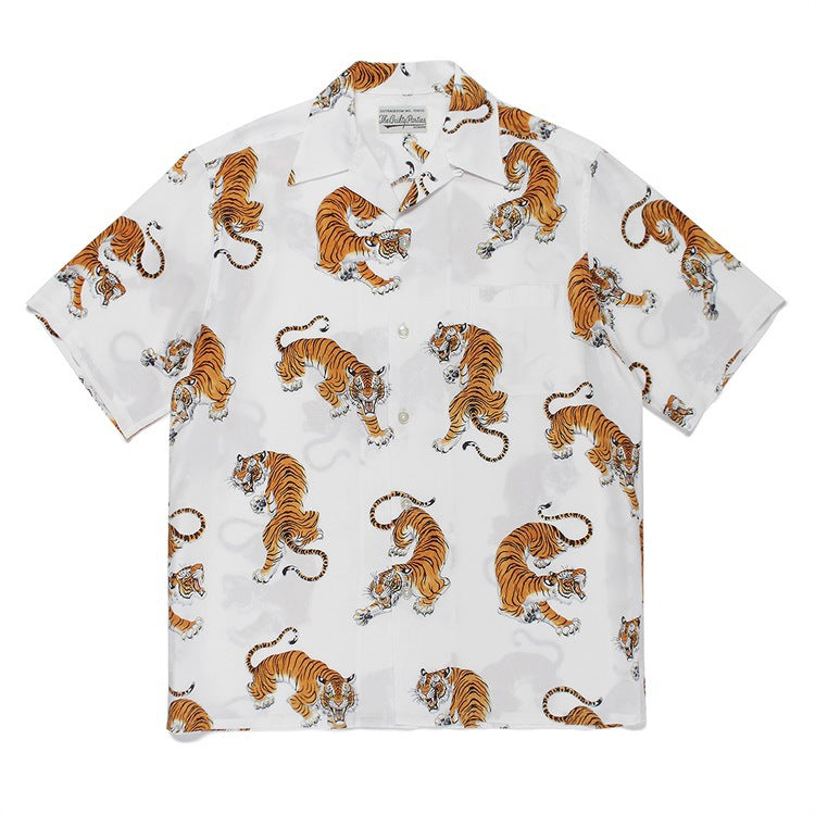 GUILTYPARTIES TIGER Shirts 22SS TIM LEHI Hawaiian Short Sleeve Shirt Men