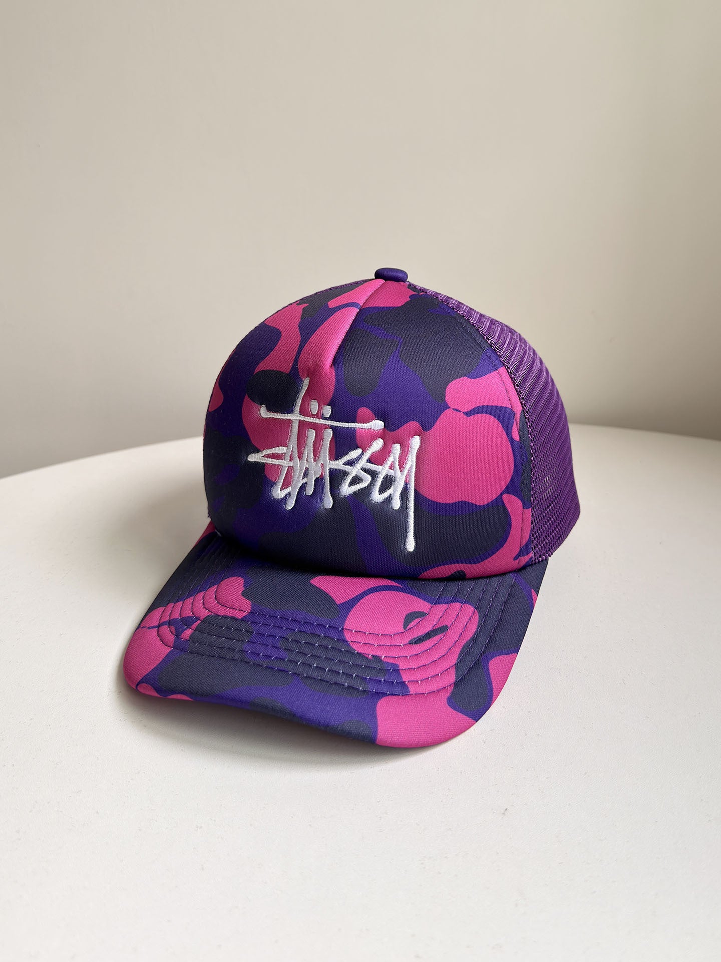 Stussy hat camouflage embroidered baseball cap hip hop cap women summer sun visor versatile street
