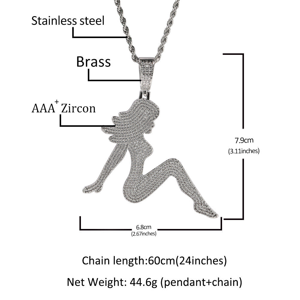 Jewelry Vintage Sexlady Pendant Necklace Spectrum St. Valentine's Jesus Pieces