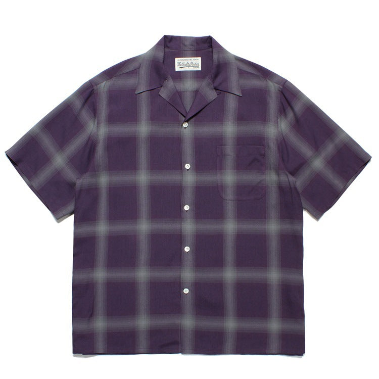 GUILTYPARTIES TIGER Shirts 23SS Striped Plaid Polka Dot Hawaiian Rayon Short Sleeve Shirt Men