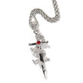 Jewelry Hip Hop Chinese Dragon Cross Miniature Zircon Pendant Royalty Crosses Jesus Pieces