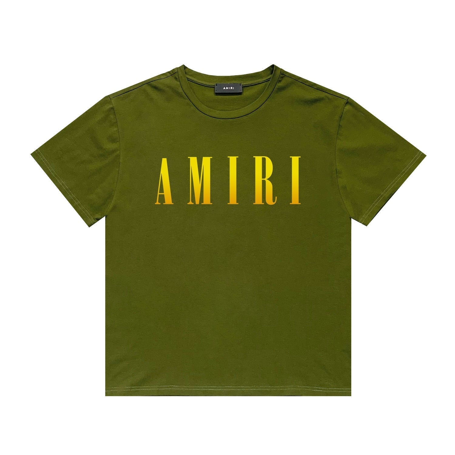 Amiri T Shirt Gradient Letter Flower Casual Hip Hop Short Sleeve T-shirt