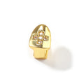 Grillz Micro Zircon Cross Single Tooth Gold Braces Spectrum