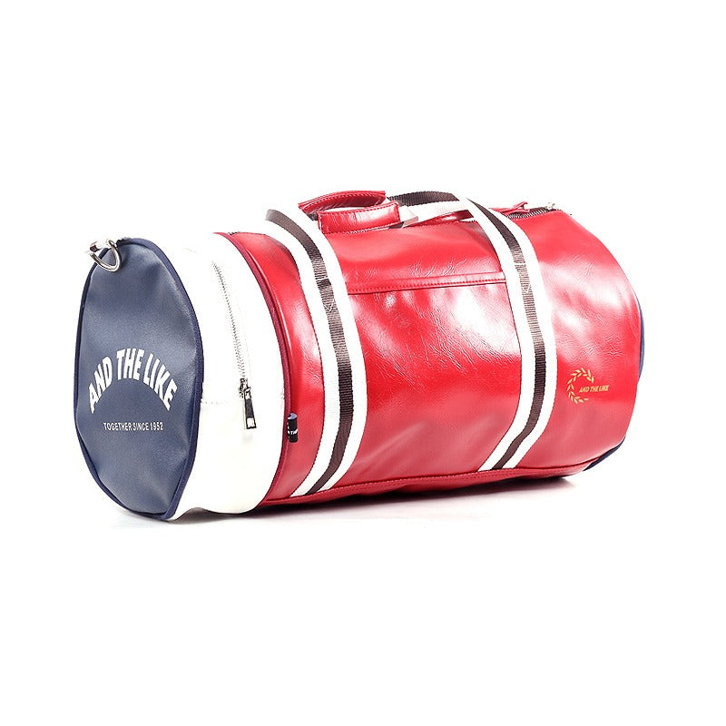 Leather duffel bag messenger bag travel bag fitness bag women's portable training bag