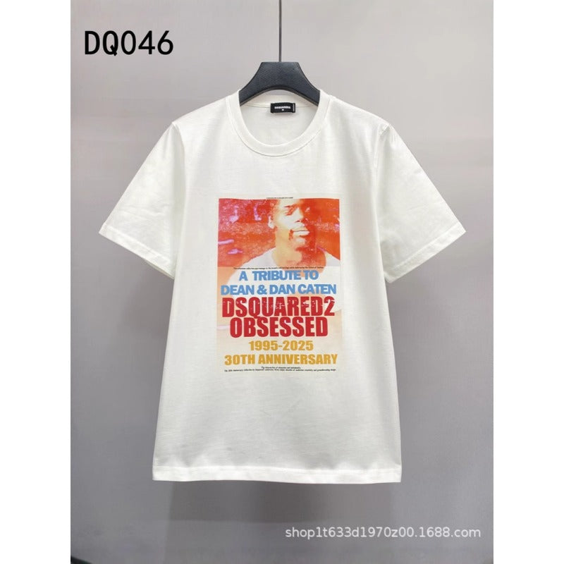 DSQ2 T Shirts Retro Printing Trendy Brand