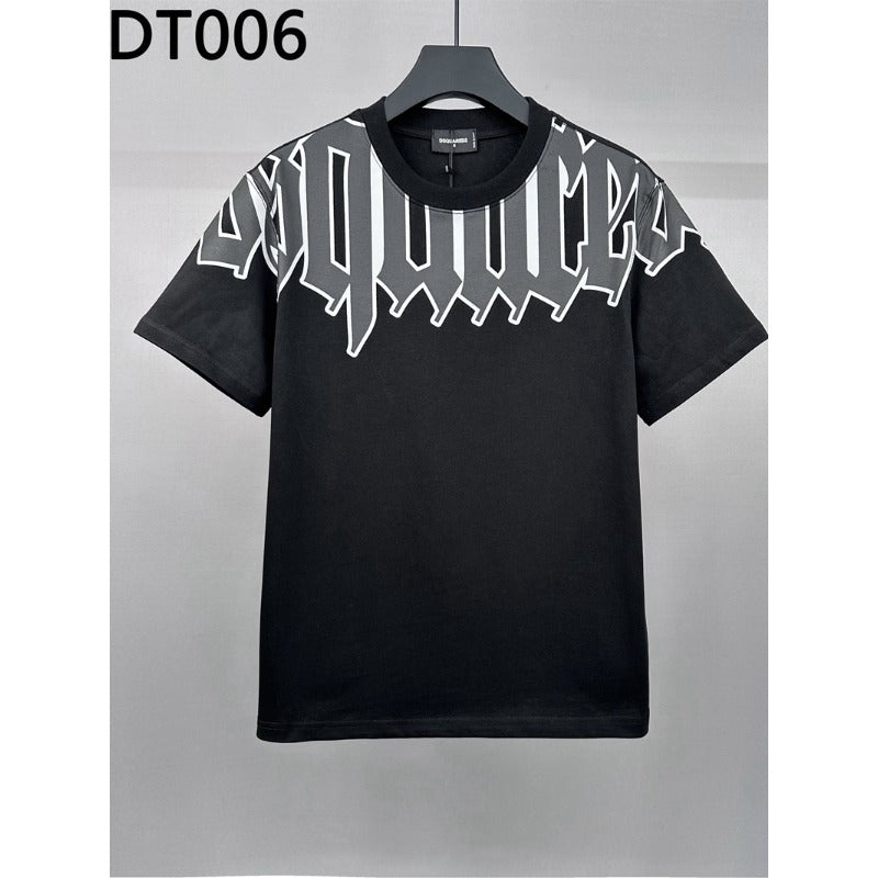 DSQ2 T Shirts Summer European and American Trend Crew Neck Bottom Shirt