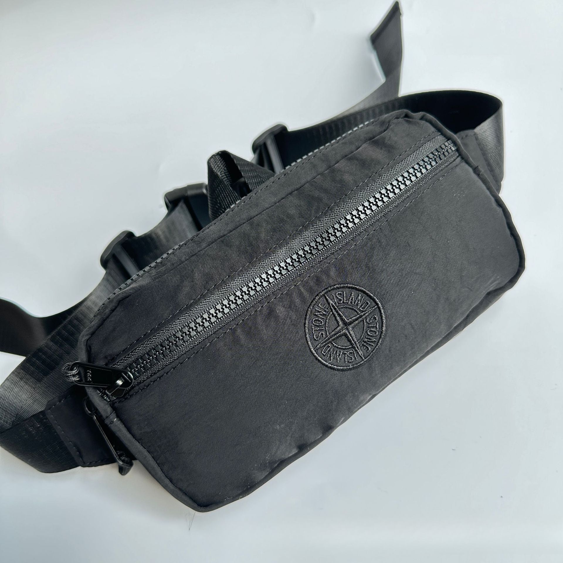 Mens Casual Bags STON FW24 Nylon Embroidered Shoulder Crossbody Breast Bag