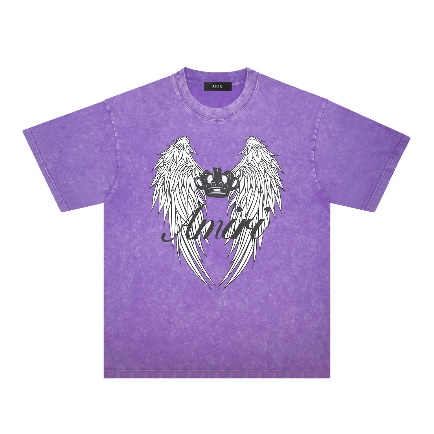 Amiri Washed Distressed T Shirt Printed Trendy Pure Cotton