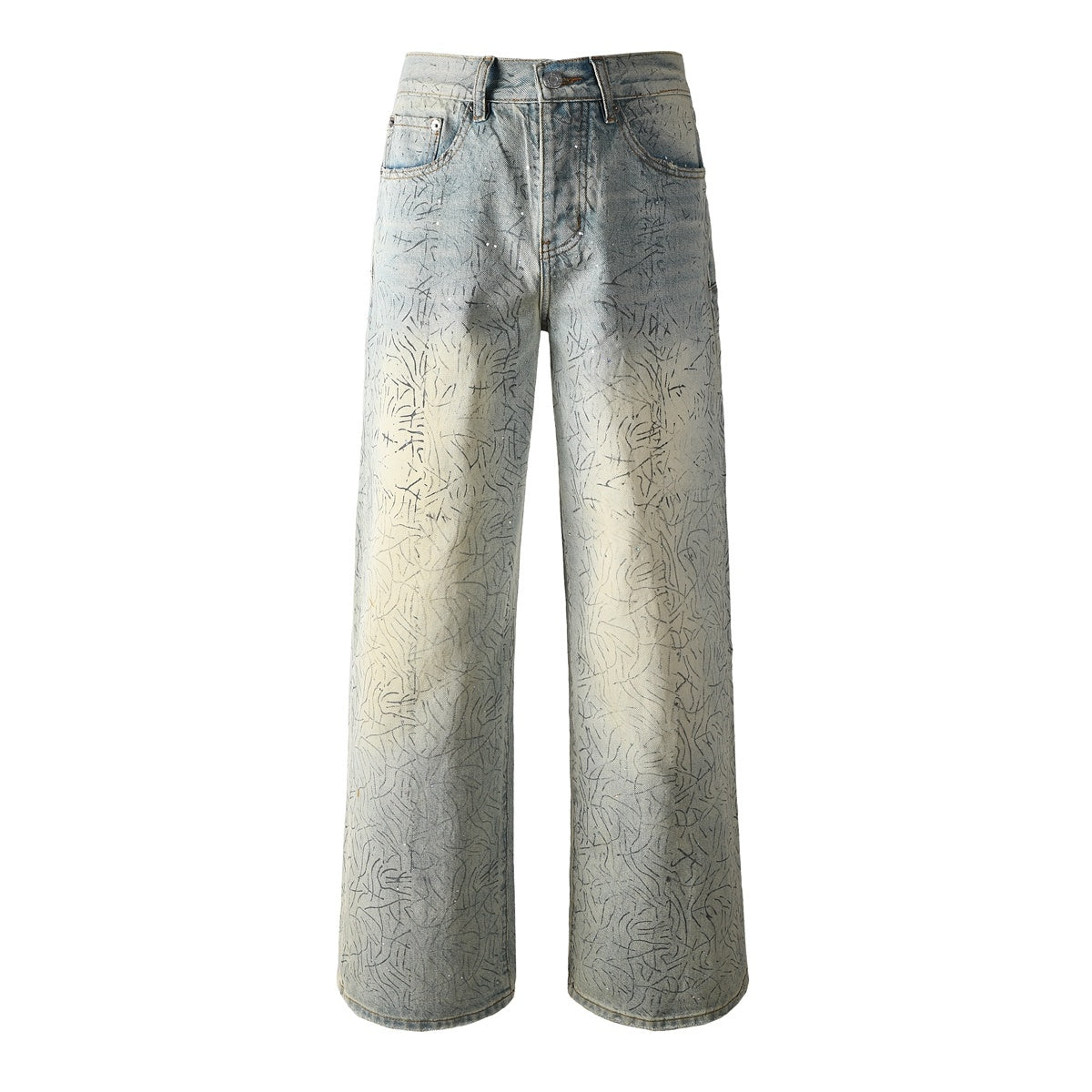 Mens trendy purple jeans, 100% cotton Jeans Rhinestones #107