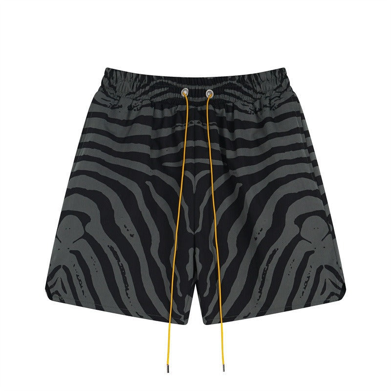 Rhude T Shirt Zebra Letter Embroidery Casual Short Sleeve Shirt, Shorts