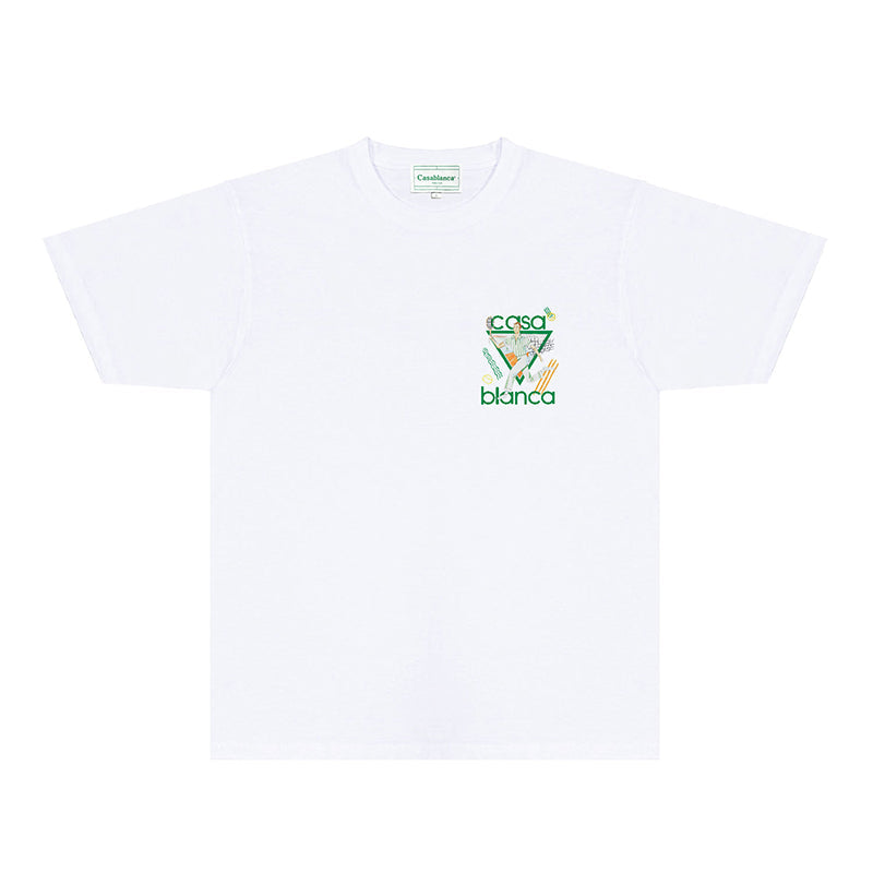 Casablanca T Shirts Fashion Print Street