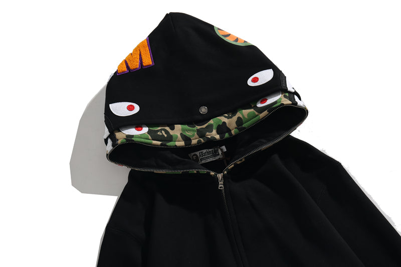 Bathing Ape Hoodie Camouflage Cardigan Men's and Women's Sweater Hoodie Coat