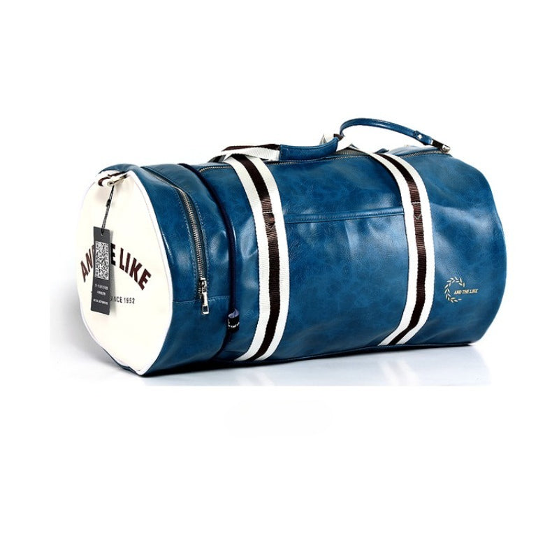 Leather duffel bag messenger bag travel bag fitness bag women's portable training bag