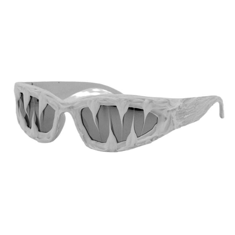 Trendy punk glasses dark style