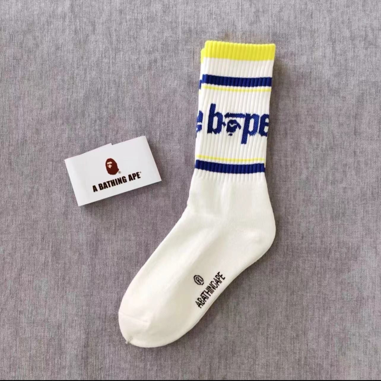 Bathing Ape Bape Socks ape head socks men and women medium tube towel bottom outdoor actual combat elite training sports basketball socks