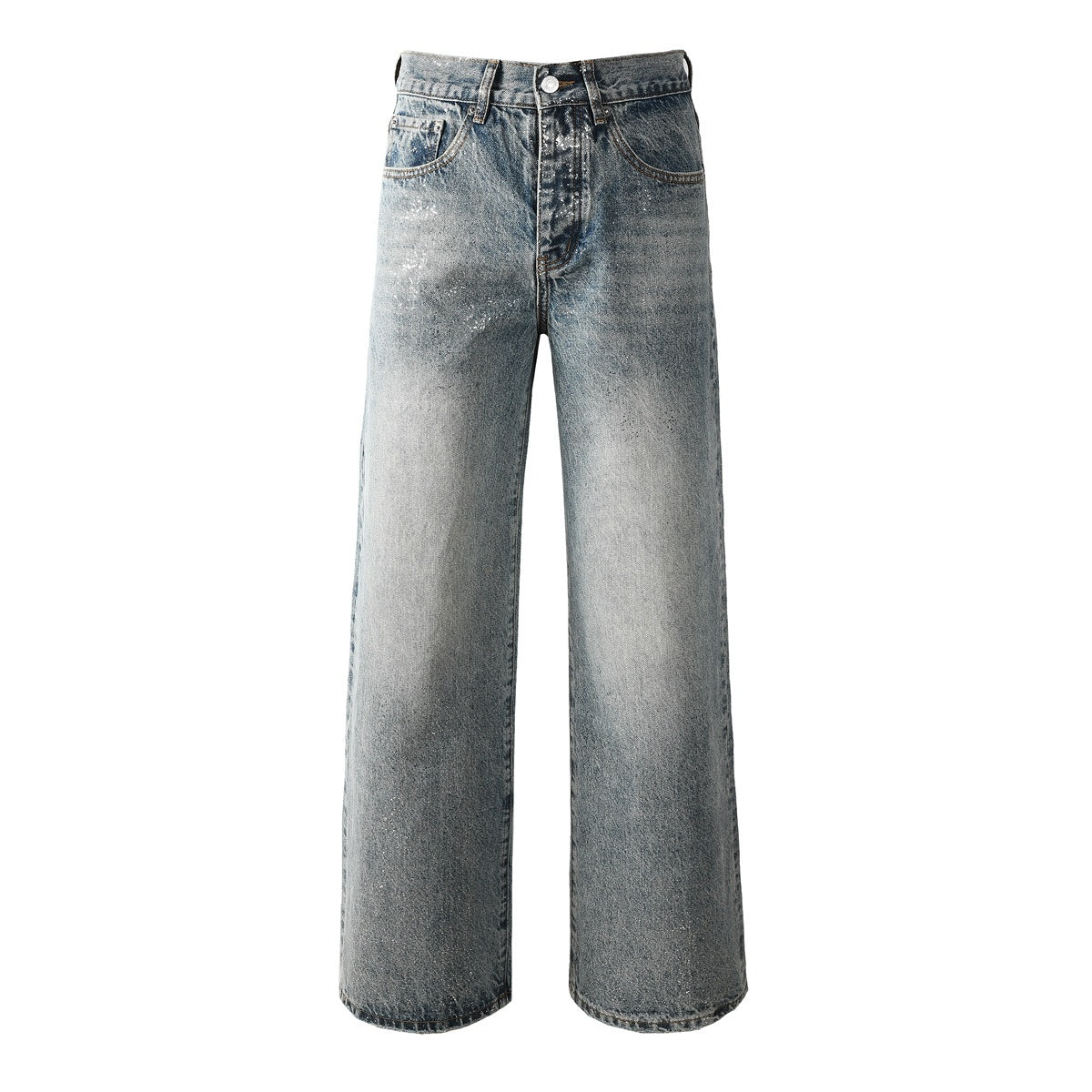 Mens trendy purple jeans, 100% cotton Jeans Rhinestones #101
