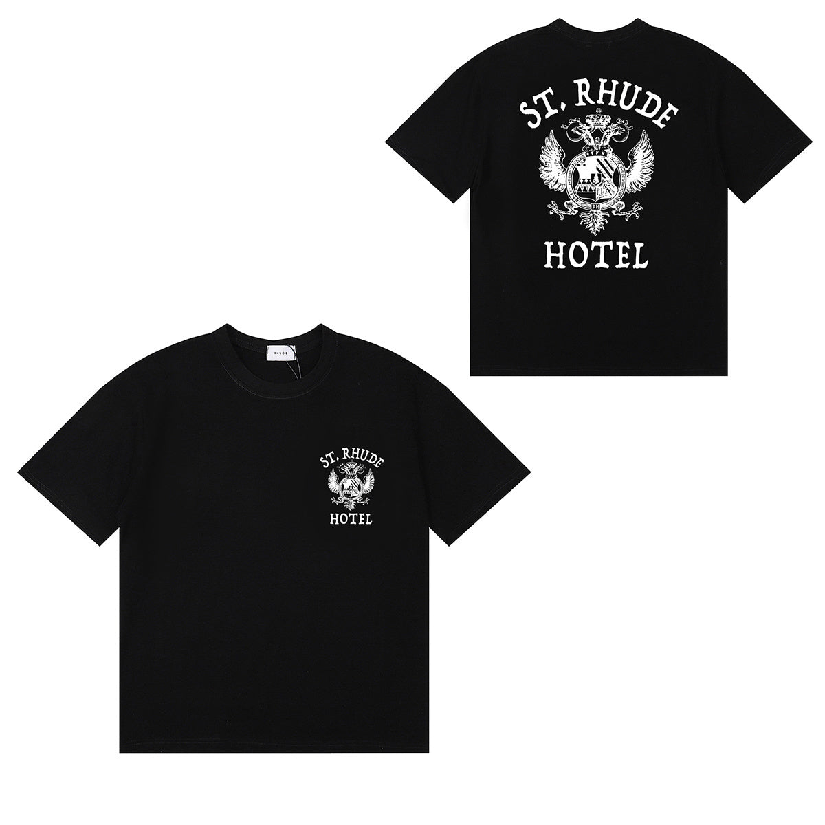 Rhude T Shirts Totem Simple Printing Cotton Casual Short Sleeve Men and Women