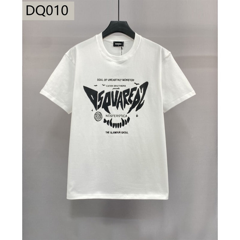 DSQ2 T Shirts Small Letter Crew Neck Top Bottom Shirt