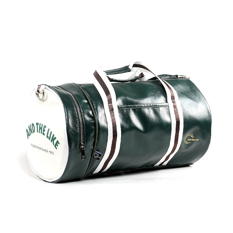 Leather duffel bag messenger bag travel bag fitness bag women's portable training bag