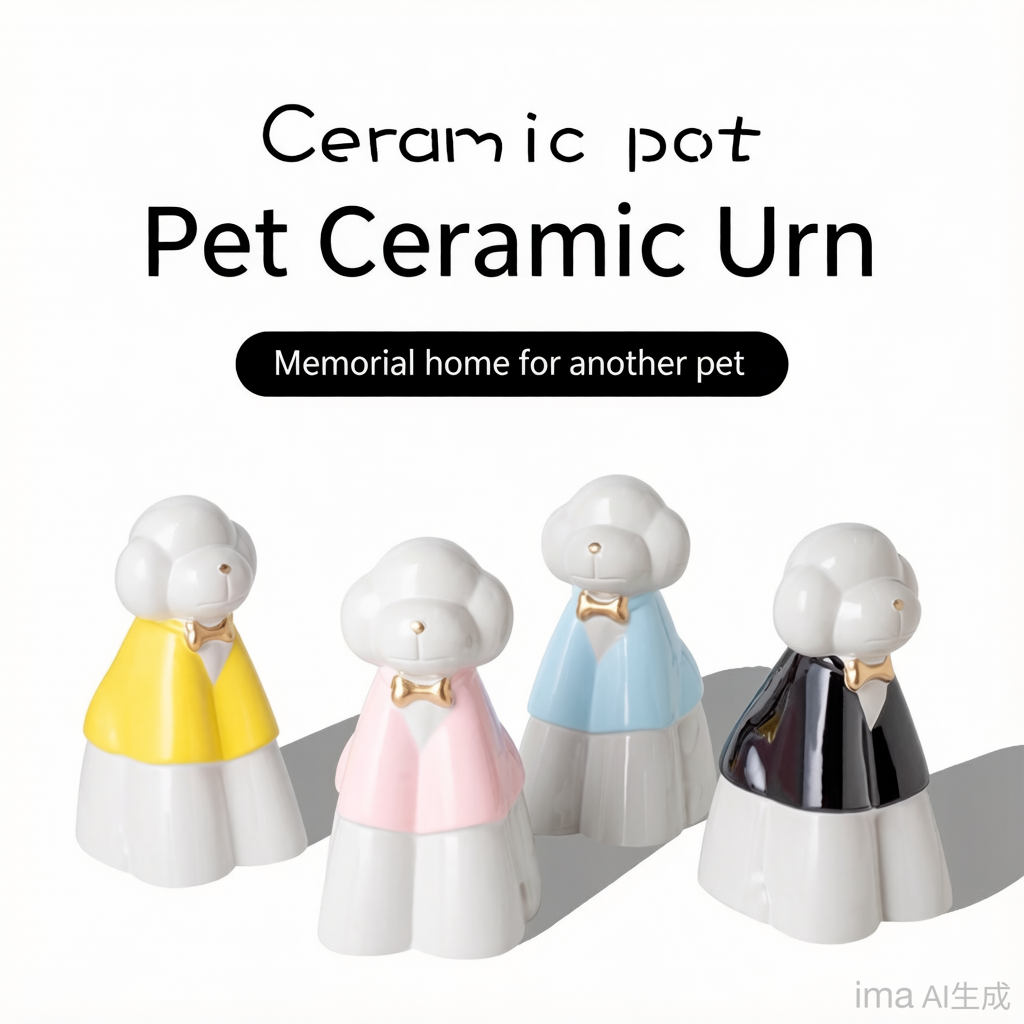 Pet Urn ceramic pet dog dog urn urn urn cat urn funeral and death ornament sealed moisture-proof jar