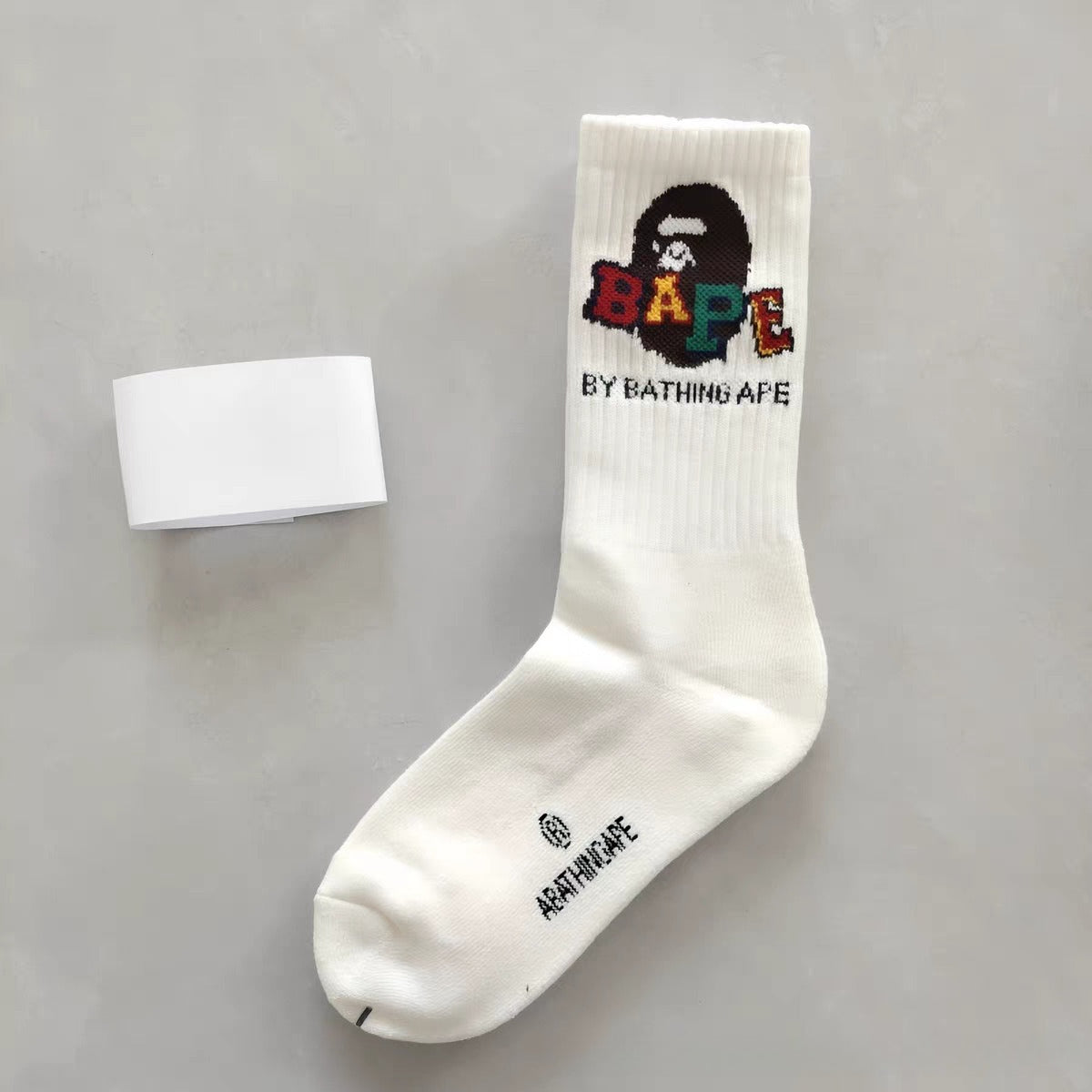 Bathing Ape Bape Socks Ape Head Towel Bottom Socks Casual Sports Socks Basketball