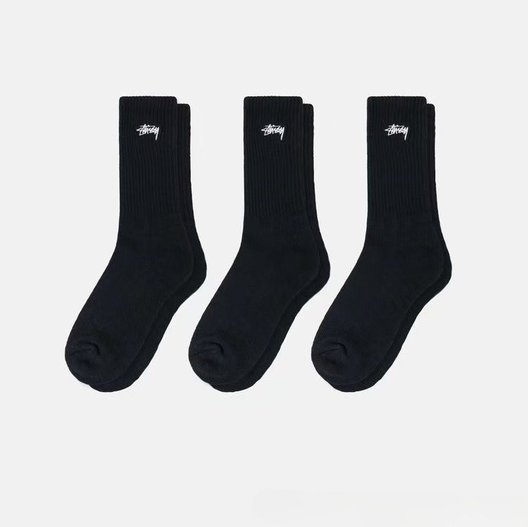 Stussy socks tall tube men's and women's sports towel bottom thickened shock-absorbing cotton outdoor basketball