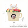Pet Grave Marker Cartoon Kitten Puppy Funeral Cremation Ashes Storage Container Pet Memorial Urn Pet Supplies